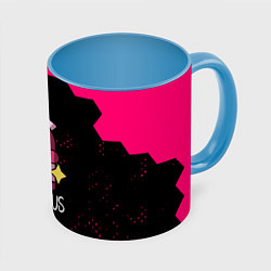 Кружка 3D Among us hexagon true color, цвет: 3D-белый + небесно-голубой
