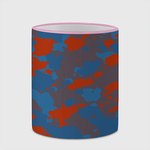 Кружка цветная Камуфляжная текстура стиль / 3D-Розовый кант – фото 2