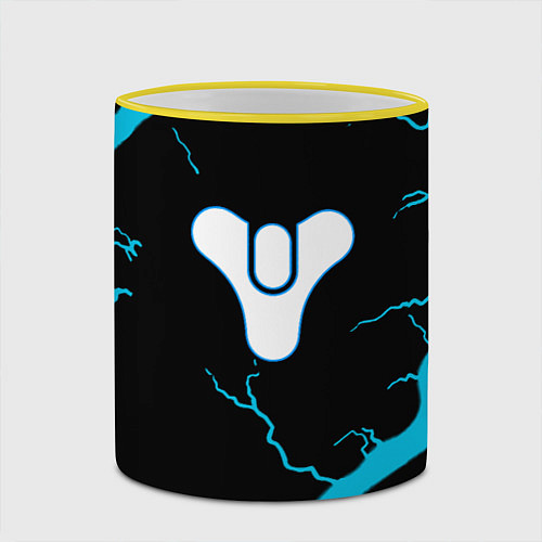Кружка цветная Destiny storm / 3D-Желтый кант – фото 2