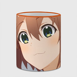 Кружка 3D Моя подруга олениха Нокотан Ноко Сиканоко, цвет: 3D-оранжевый кант — фото 2