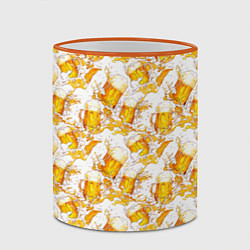 Кружка 3D Много пива, цвет: 3D-оранжевый кант — фото 2