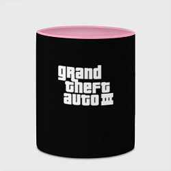 Кружка 3D GTA3 logo, цвет: 3D-белый + розовый — фото 2