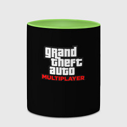Кружка 3D GTA мультиплеер, цвет: 3D-белый + светло-зеленый — фото 2