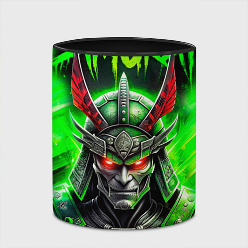 Кружка цветная Samurai green / 3D-Белый + черный – фото 2