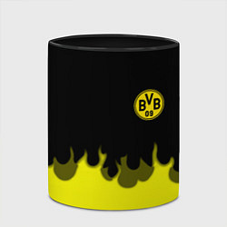 Кружка 3D Borussia fire fc, цвет: 3D-белый + черный — фото 2