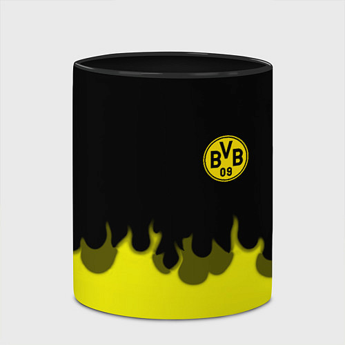 Кружка цветная Borussia fire fc / 3D-Белый + черный – фото 2