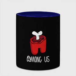 Кружка 3D Among us logo red, цвет: 3D-белый + синий — фото 2