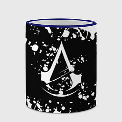 Кружка 3D Assassins Creed logo краски, цвет: 3D-синий кант — фото 2