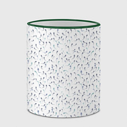 Кружка 3D Сперматозоиды разноцветные паттерн, цвет: 3D-зеленый кант — фото 2