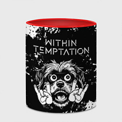 Кружка 3D Within Temptation рок пес, цвет: 3D-белый + красный — фото 2