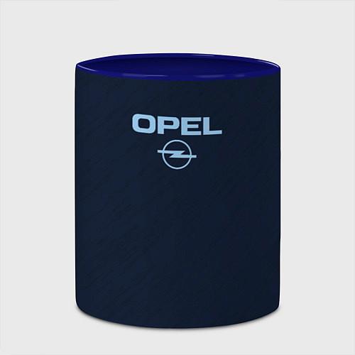 Кружка цветная Opel тёмно-синий / 3D-Белый + синий – фото 2