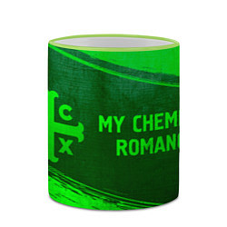 Кружка 3D My Chemical Romance - green gradient по-горизонтал, цвет: 3D-светло-зеленый кант — фото 2