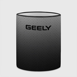 Кружка 3D Geely градиент тёмно-серый, цвет: 3D-черный кант — фото 2