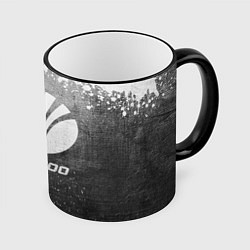 Кружка 3D Daewoo - grey gradient, цвет: 3D-черный кант