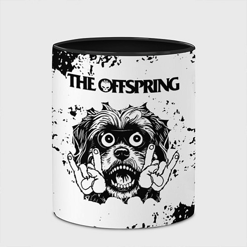 Кружка цветная The Offspring - рок пес / 3D-Белый + черный – фото 2