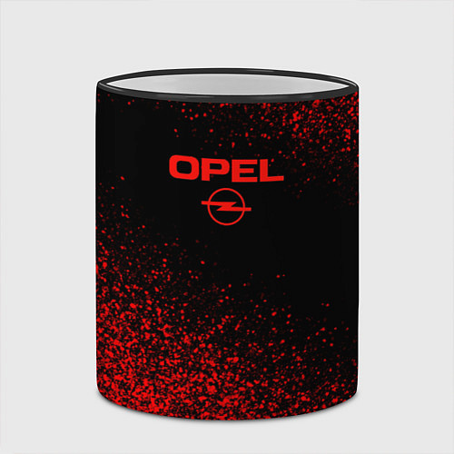 Кружка цветная Opel чёрно-красный / 3D-Черный кант – фото 2