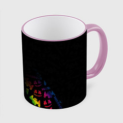 Кружка 3D Marshmello neon dj, цвет: 3D-розовый кант
