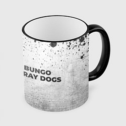 Кружка 3D Bungo Stray Dogs - white gradient по-горизонтали, цвет: 3D-черный кант