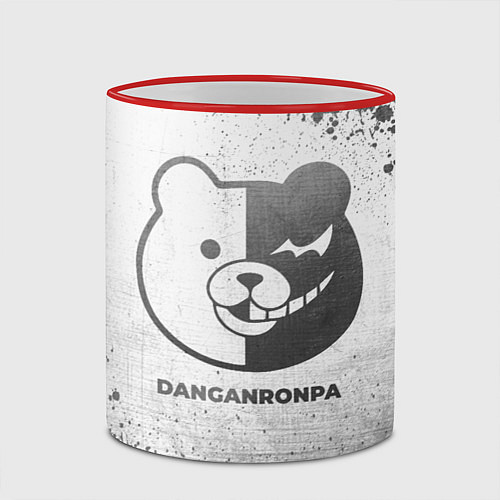 Кружка цветная Danganronpa - white gradient / 3D-Красный кант – фото 2