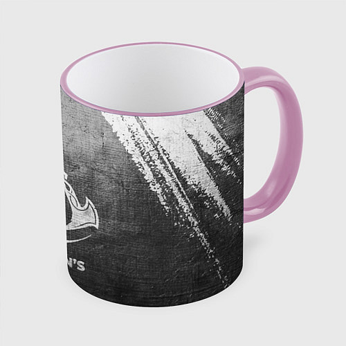 Кружка цветная Assassins Creed - grey gradient / 3D-Розовый кант – фото 1
