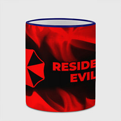 Кружка 3D Resident Evil - red gradient по-горизонтали, цвет: 3D-синий кант — фото 2