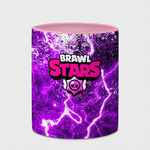 Кружка цветная Brawl stars storm neon / 3D-Белый + розовый – фото 2