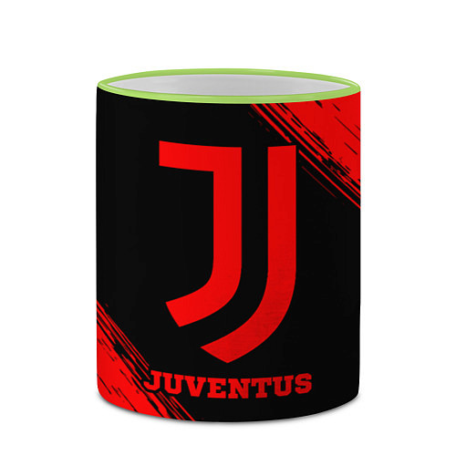 Кружка цветная Juventus - red gradient / 3D-Светло-зеленый кант – фото 2