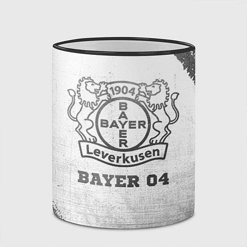 Кружка цветная Bayer 04 - white gradient / 3D-Черный кант – фото 2