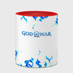 Кружка 3D God of War синий огонь, цвет: 3D-белый + красный — фото 2