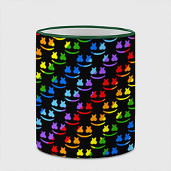 Кружка 3D Marshmello dj colors, цвет: 3D-зеленый кант — фото 2