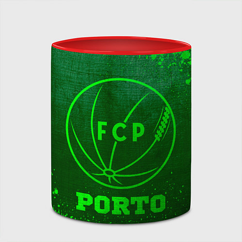 Кружка цветная Porto - green gradient / 3D-Белый + красный – фото 2