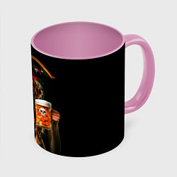 Кружка 3D Пиво пиратское - фирменное подача, цвет: 3D-белый + розовый