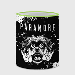 Кружка 3D Paramore рок пес, цвет: 3D-светло-зеленый кант — фото 2