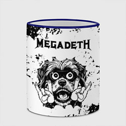 Кружка 3D Megadeth - рок пес, цвет: 3D-синий кант — фото 2