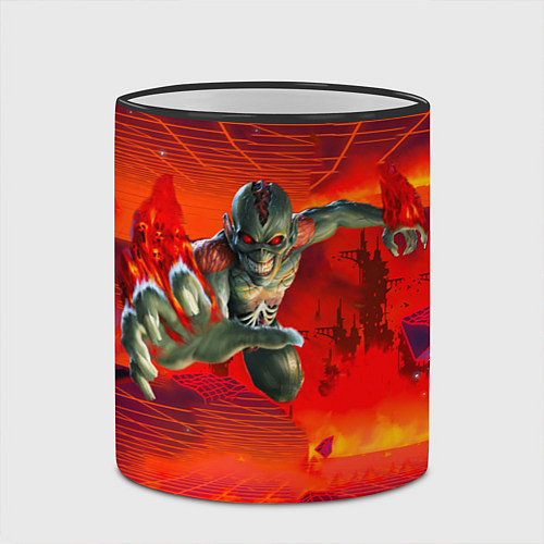 Кружка цветная Iron Maiden rock colored / 3D-Черный кант – фото 2