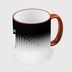 Кружка 3D Ювентус геометрия, цвет: 3D-оранжевый кант