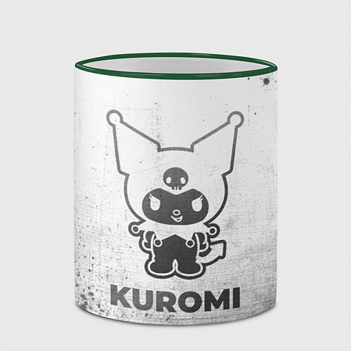 Кружка цветная Kuromi - white gradient / 3D-Зеленый кант – фото 2