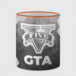 Кружка 3D GTA - grey gradient, цвет: 3D-оранжевый кант — фото 2