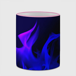 Кружка 3D Неоновый огонь текстура, цвет: 3D-розовый кант — фото 2