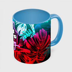 Кружка 3D GTA vice city tropic, цвет: 3D-белый + небесно-голубой