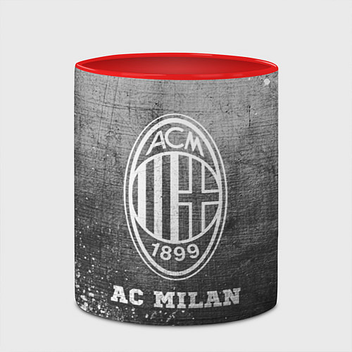 Кружка цветная AC Milan - grey gradient / 3D-Белый + красный – фото 2