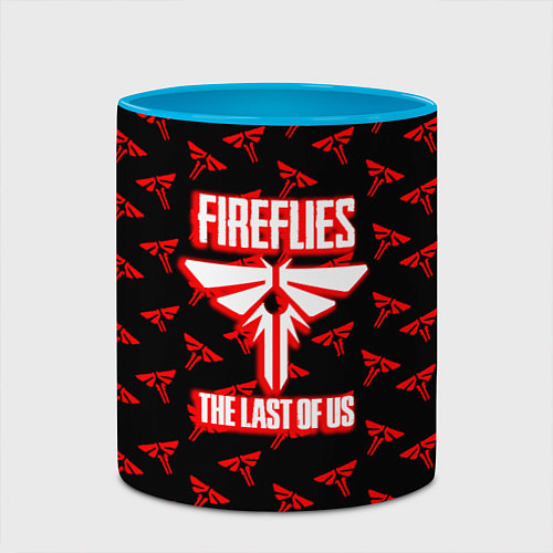 Кружка цветная The Last of Us pattern game / 3D-Белый + небесно-голубой – фото 2