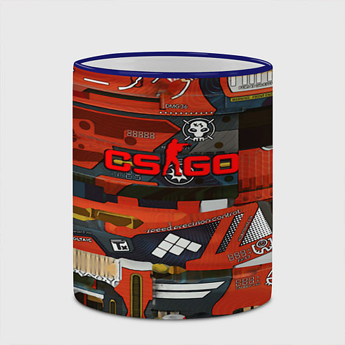 Кружка цветная Counter strike bloodsport / 3D-Синий кант – фото 2