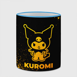 Кружка 3D Kuromi - gold gradient, цвет: 3D-небесно-голубой кант — фото 2