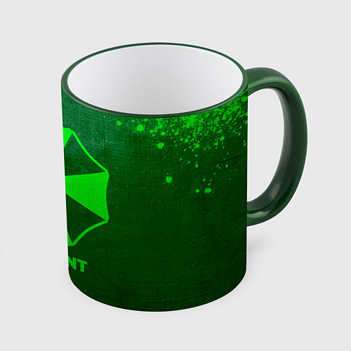 Кружка цветная Resident Evil - green gradient / 3D-Зеленый кант – фото 1