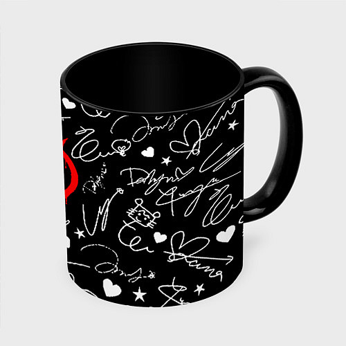 Кружка цветная Vendeta bend / 3D-Белый + черный – фото 1