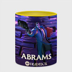Кружка 3D Deadlock Abrams, цвет: 3D-белый + желтый — фото 2
