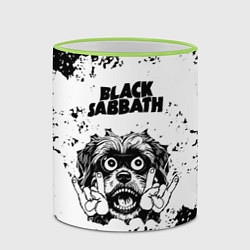 Кружка 3D Black Sabbath - рок пес, цвет: 3D-светло-зеленый кант — фото 2