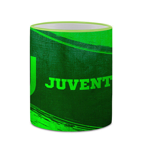 Кружка цветная Juventus - green gradient по-горизонтали / 3D-Светло-зеленый кант – фото 2