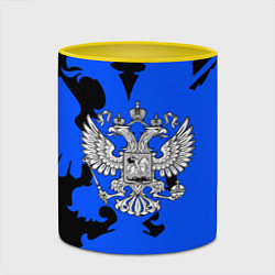 Кружка 3D Россия герб патриот, цвет: 3D-белый + желтый — фото 2